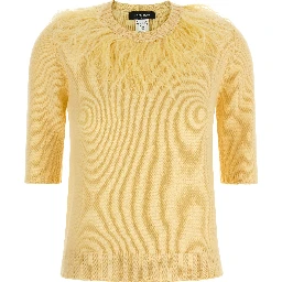 Bicolor Virgin Wool Cardigan