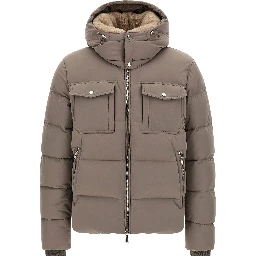 Gray Wool Bomber