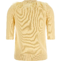 Bicolor Virgin Wool Cardigan