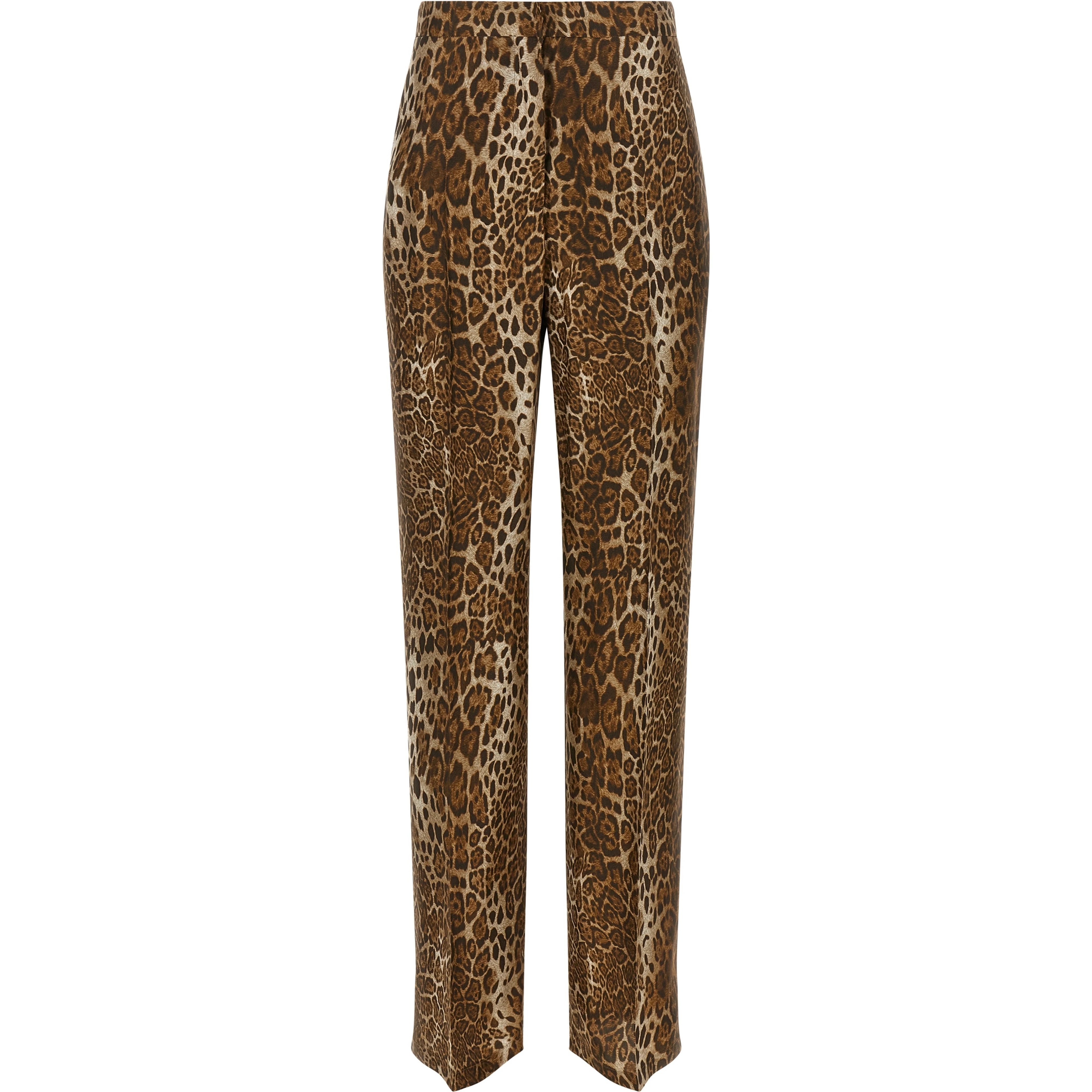 Brown Silk Casual Pants