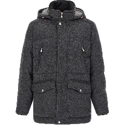 Gray Wool Parka