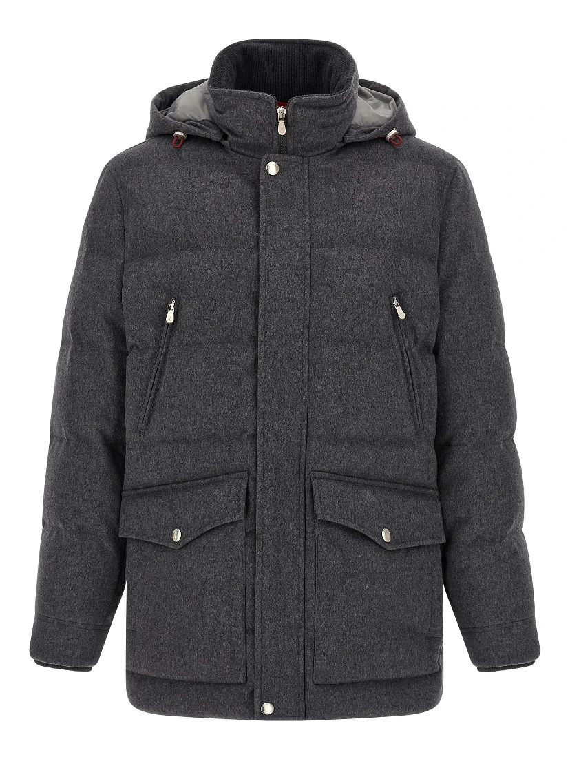 Gray Wool Parka
