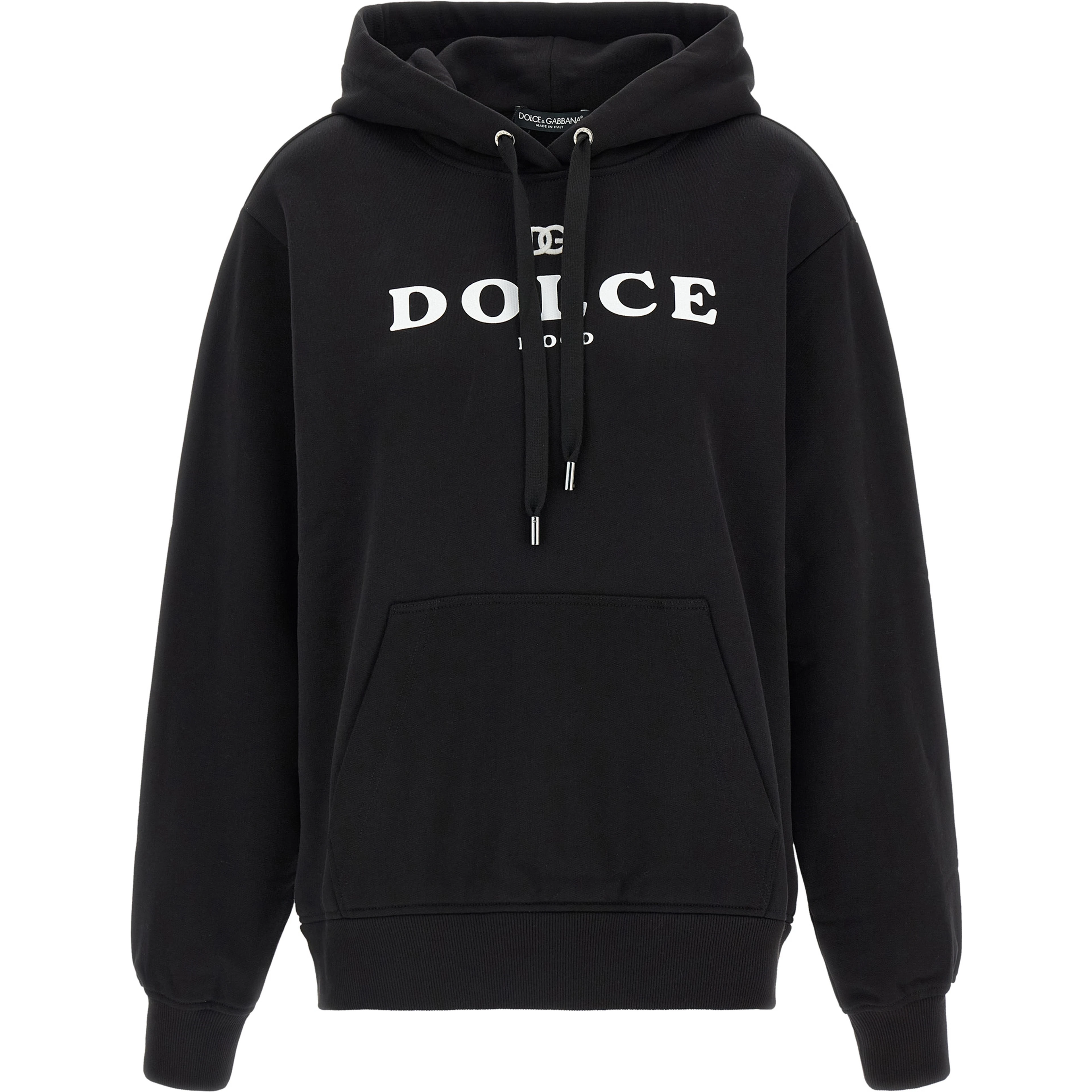 Black Cotton Hoodie
