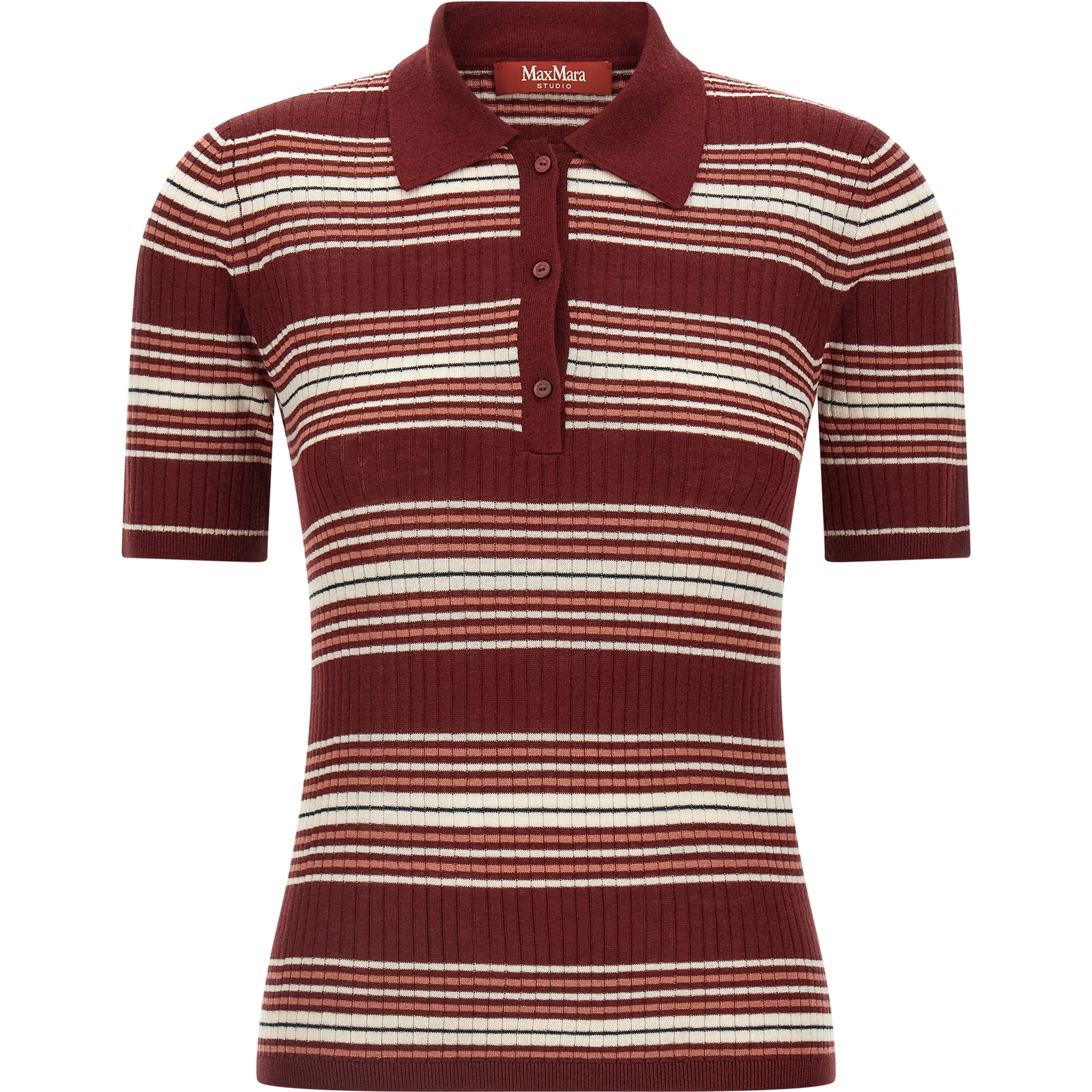 Bordeaux Silk Polo Shirt