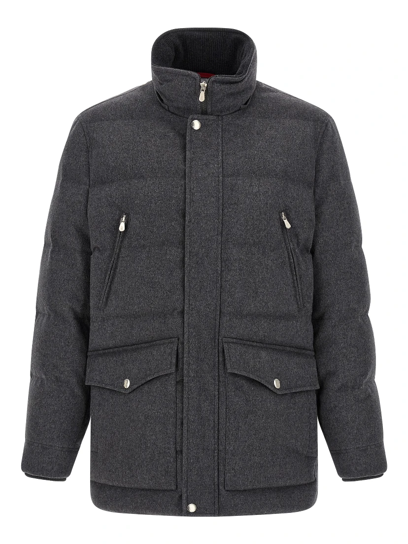 Gray Wool Parka