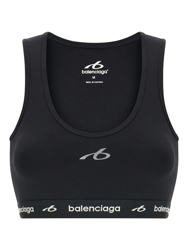 Black Polyamide Sport Bra