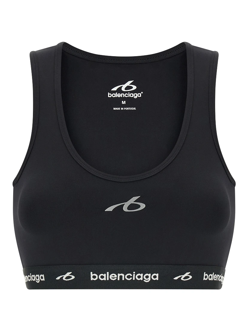 Black Polyamide Sport Bra
