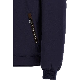 Blue Polyamide Full-Length Jacket