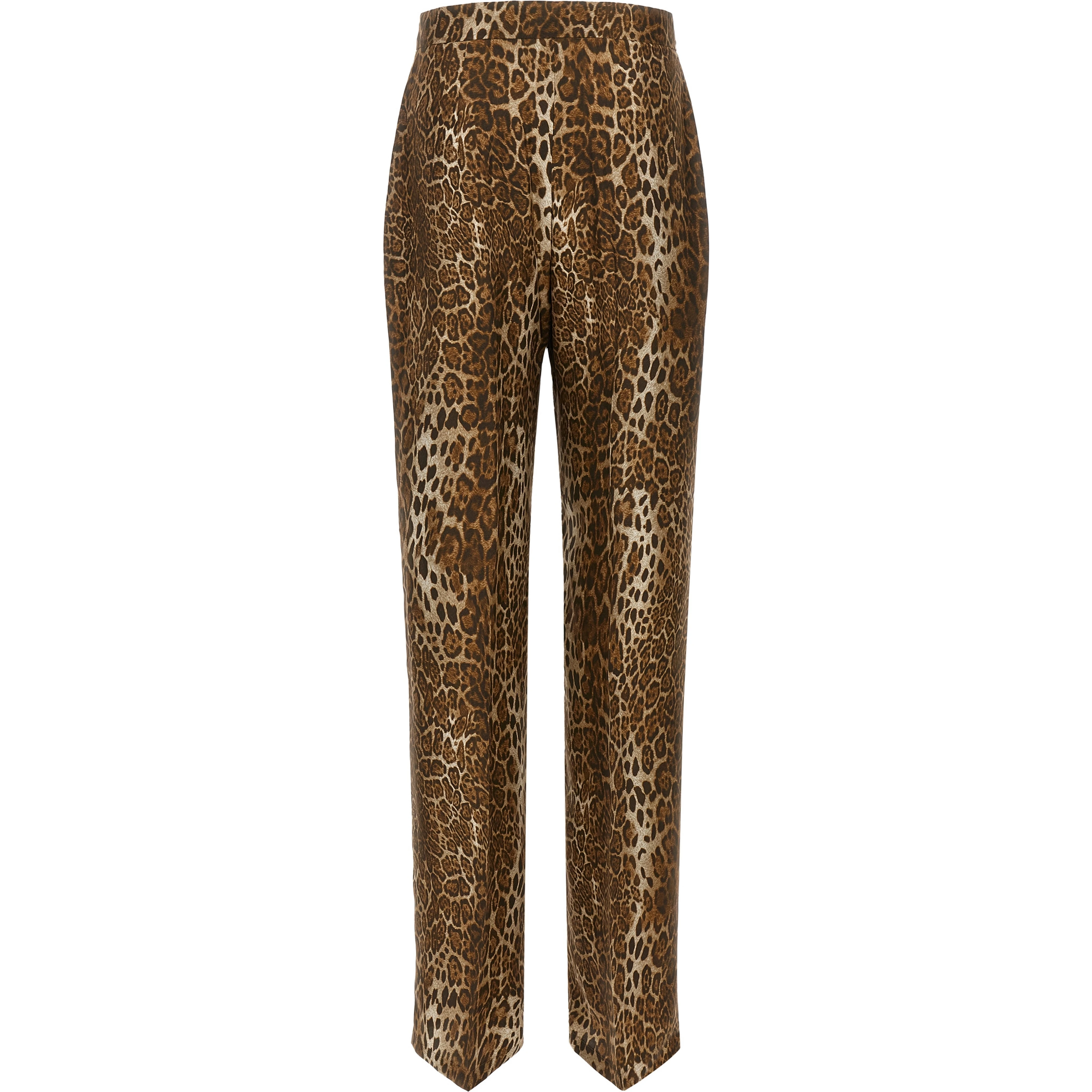 Brown Silk Casual Pants