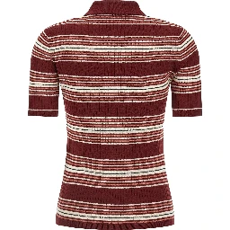 Bordeaux Silk Polo Shirt