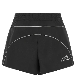 Black Polyester Bermuda Shorts