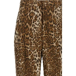 Brown Silk Casual Pants