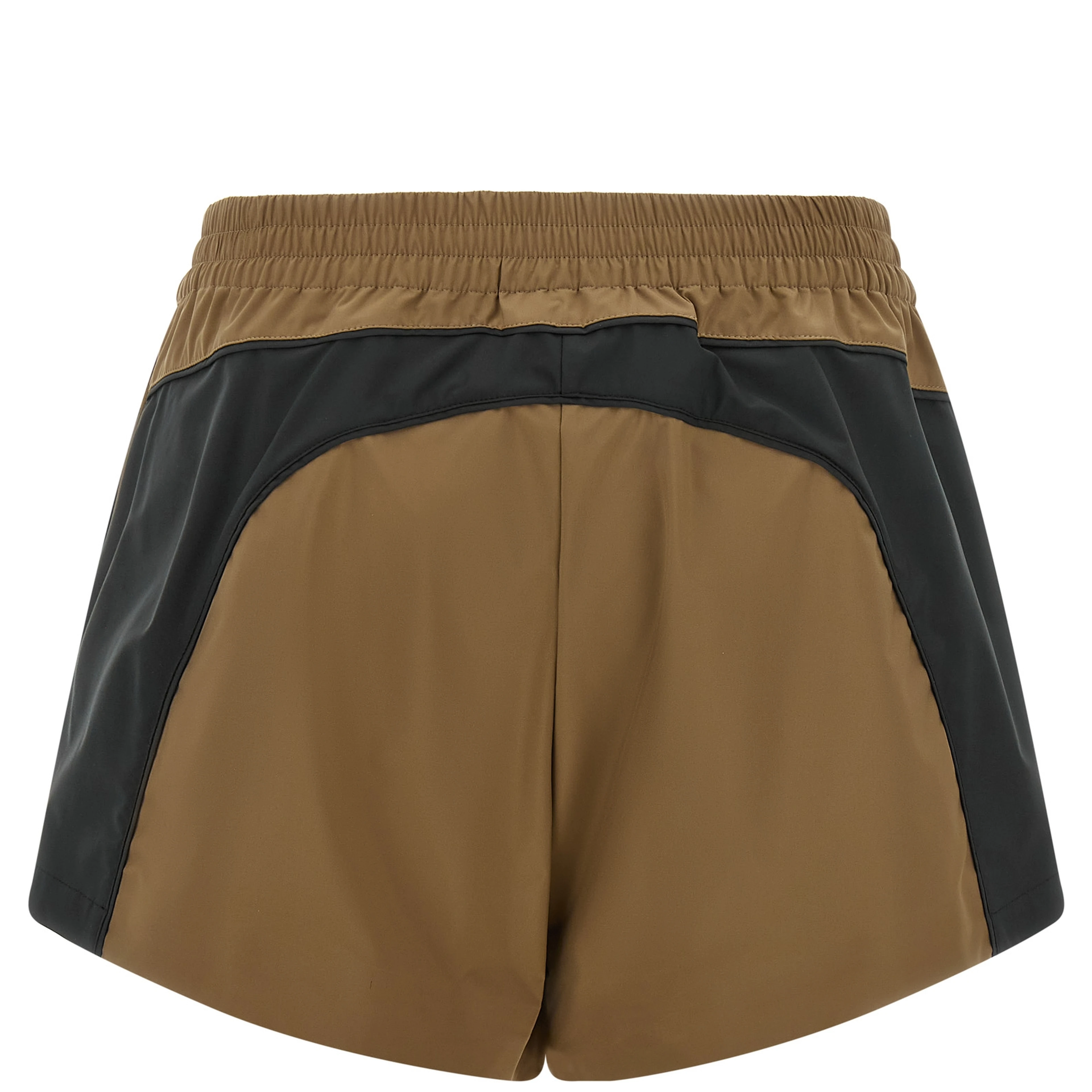 Brown Polyester Bermuda Shorts
