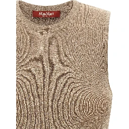 Beige Polyamide Sleeveles T-Shirt