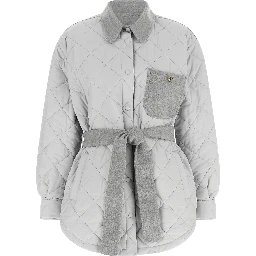 Gray Polyester Shell Jacket