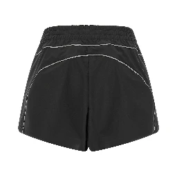 Black Polyester Bermuda Shorts