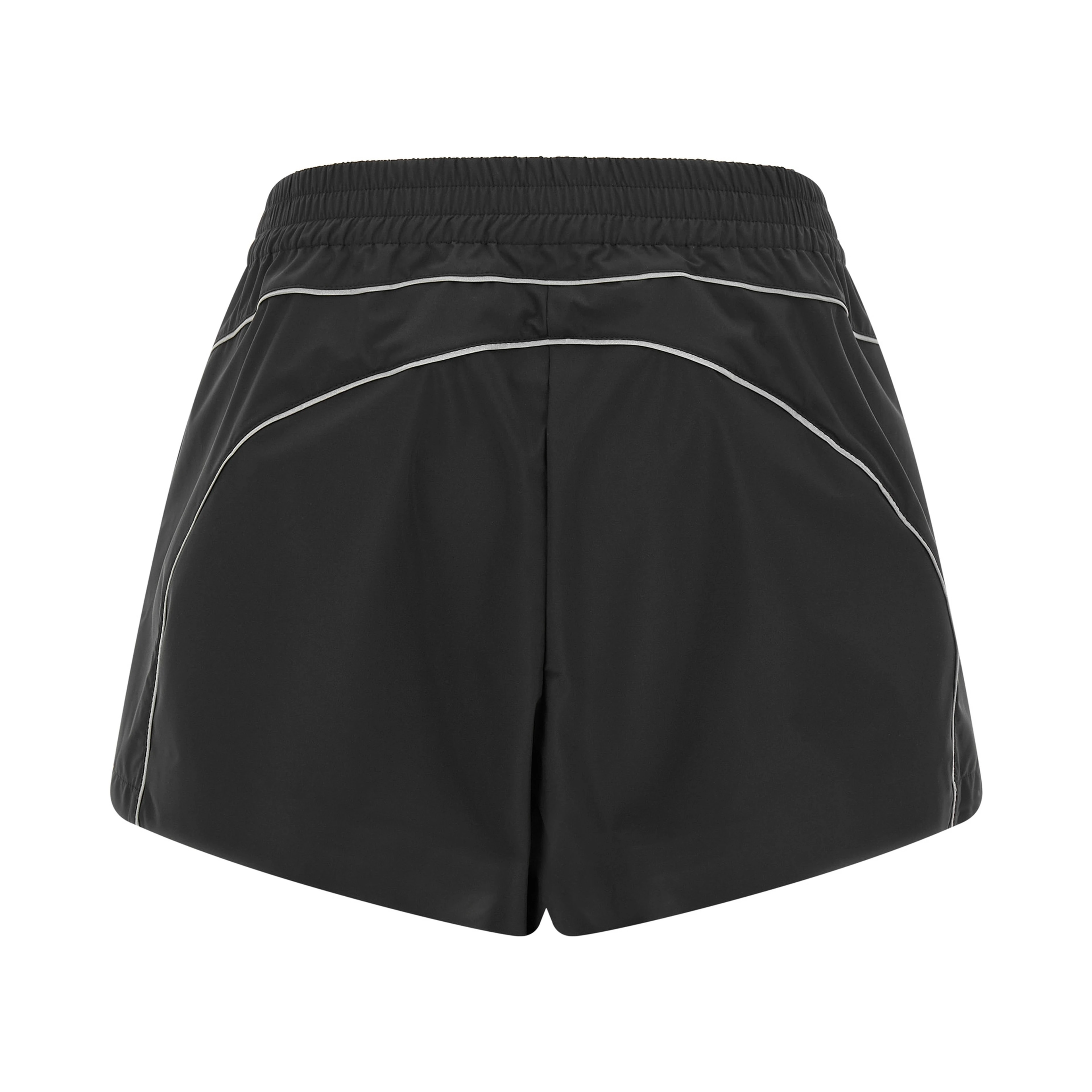 Black Polyester Bermuda Shorts