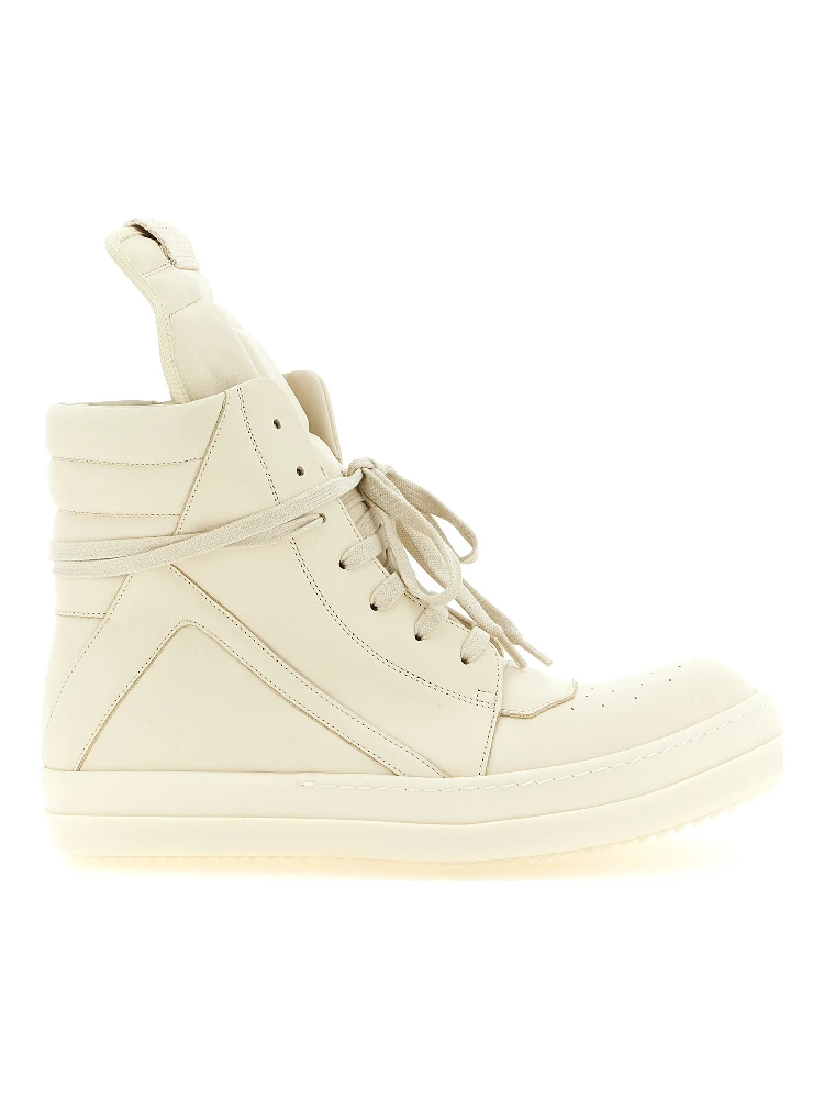 White Calfskin High Top Sneakers