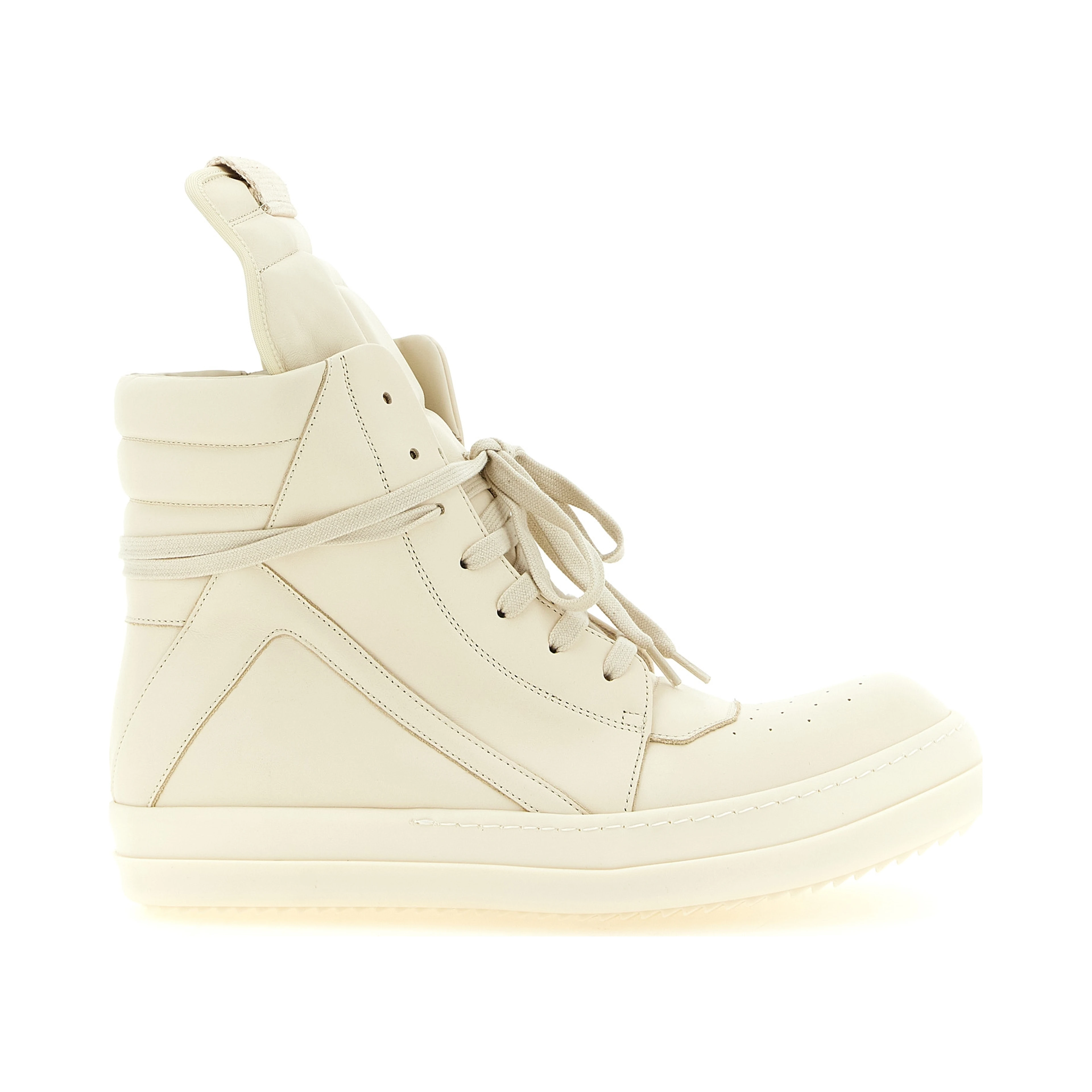 White Calfskin High Top Sneakers