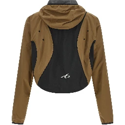 Brown Polyester Shell Jacket