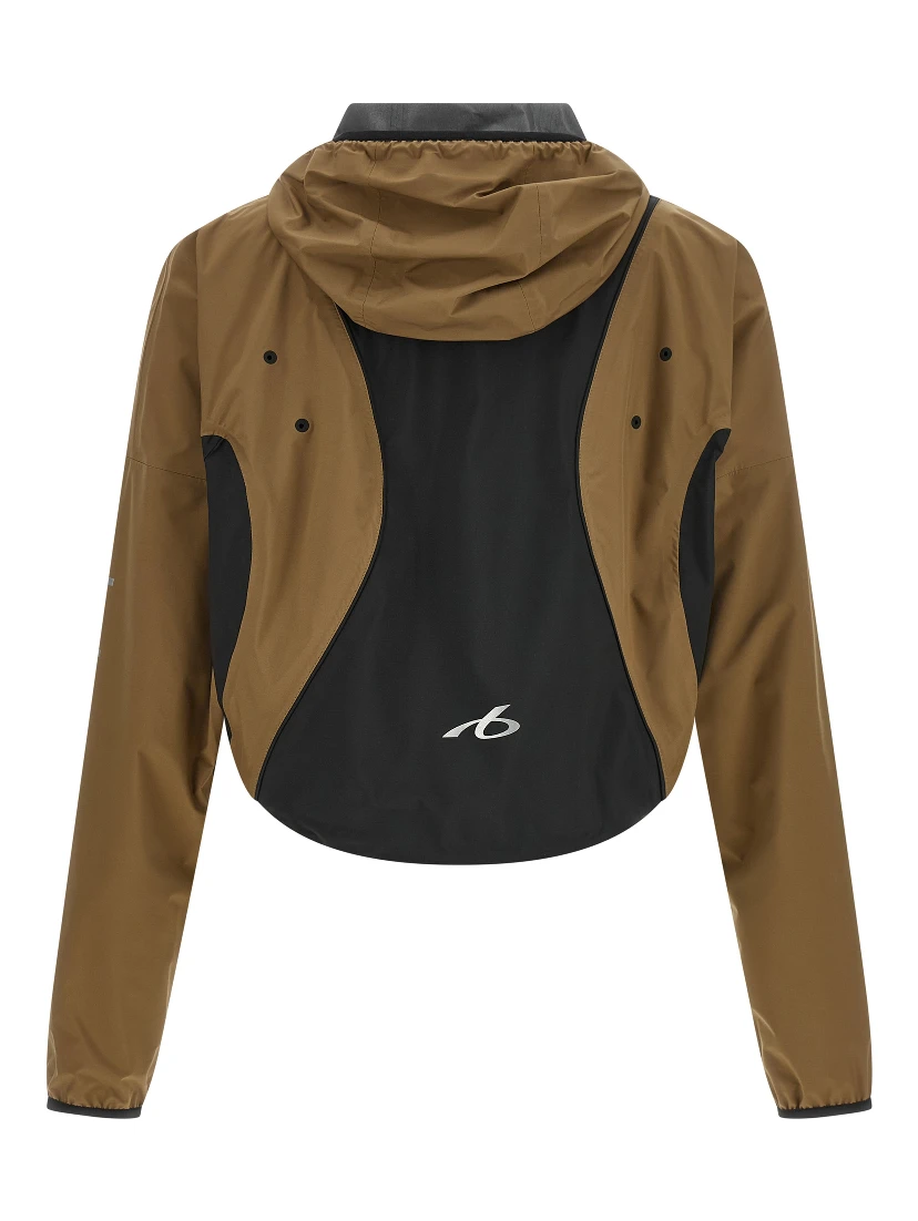Brown Polyester Shell Jacket