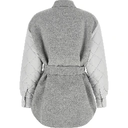 Gray Polyester Shell Jacket
