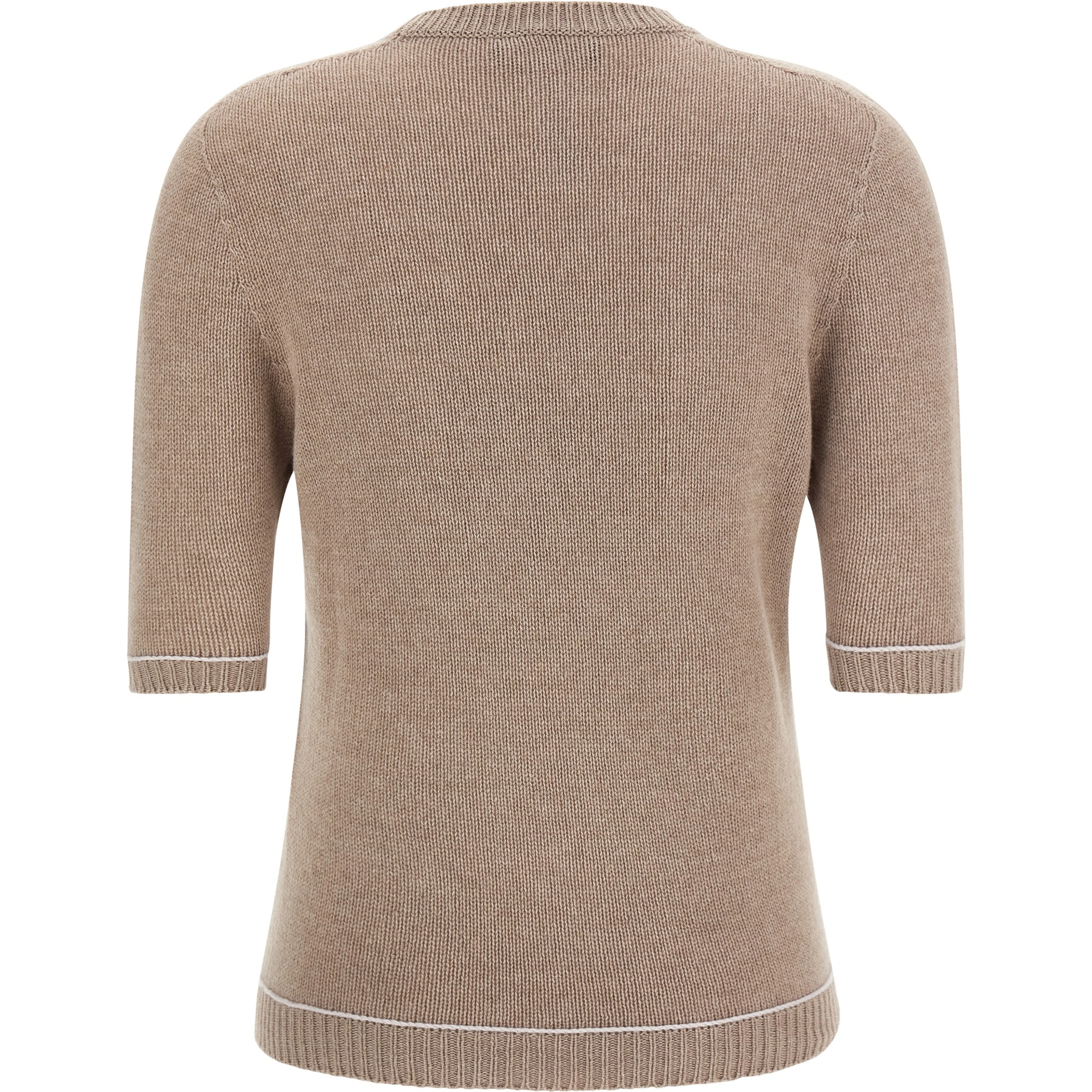 Beige Virgin Wool Cardigan