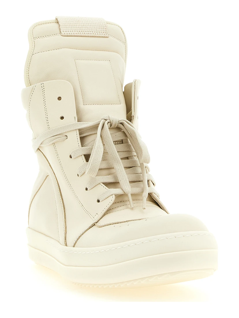 White Calfskin High Top Sneakers