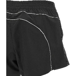 Black Polyester Bermuda Shorts