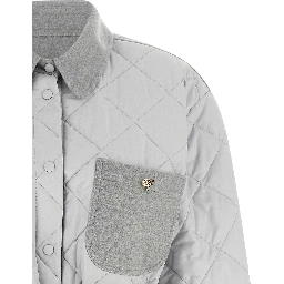 Gray Polyester Shell Jacket