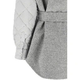Gray Polyester Shell Jacket