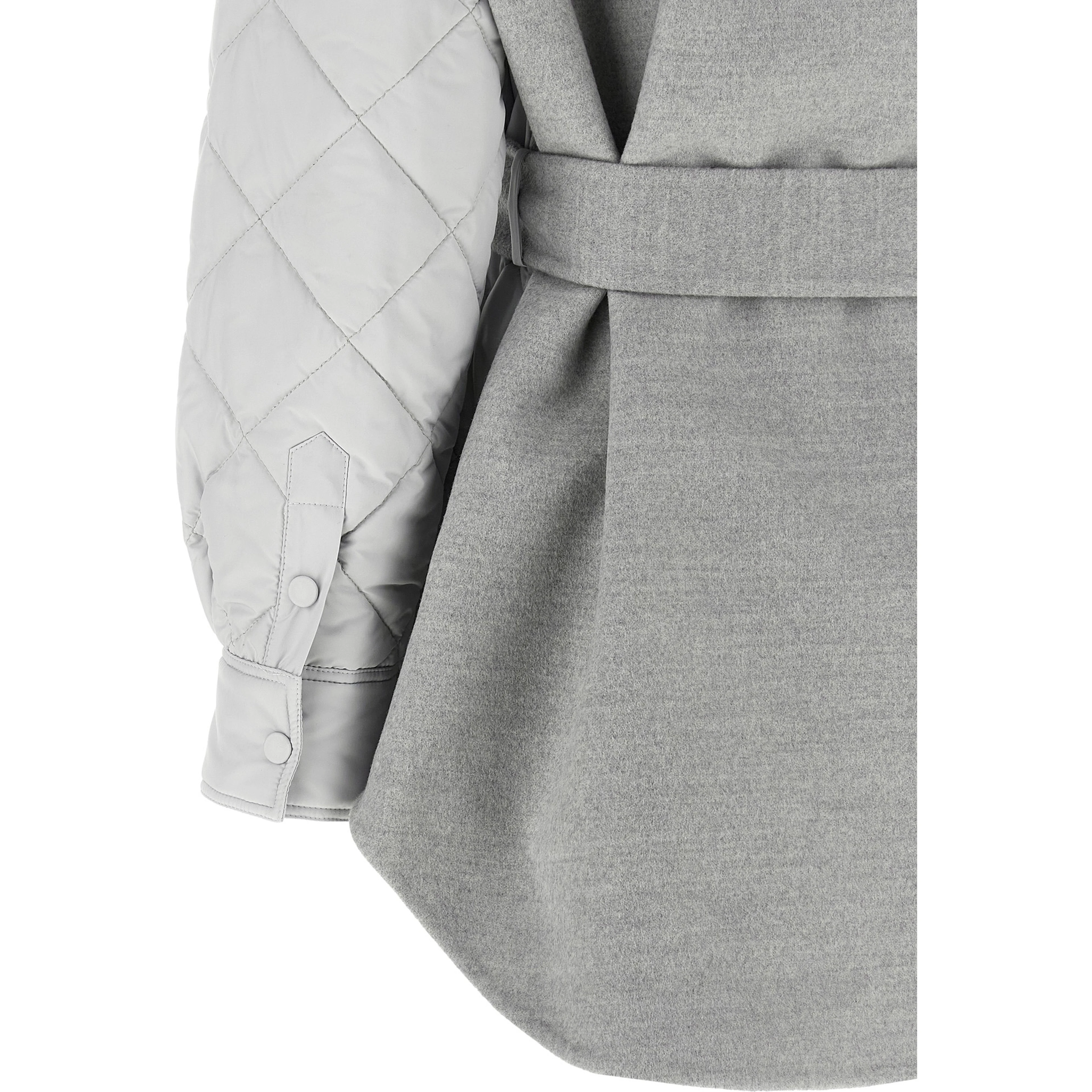 Gray Polyester Shell Jacket