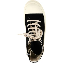 Black Cotton High Top Sneakers