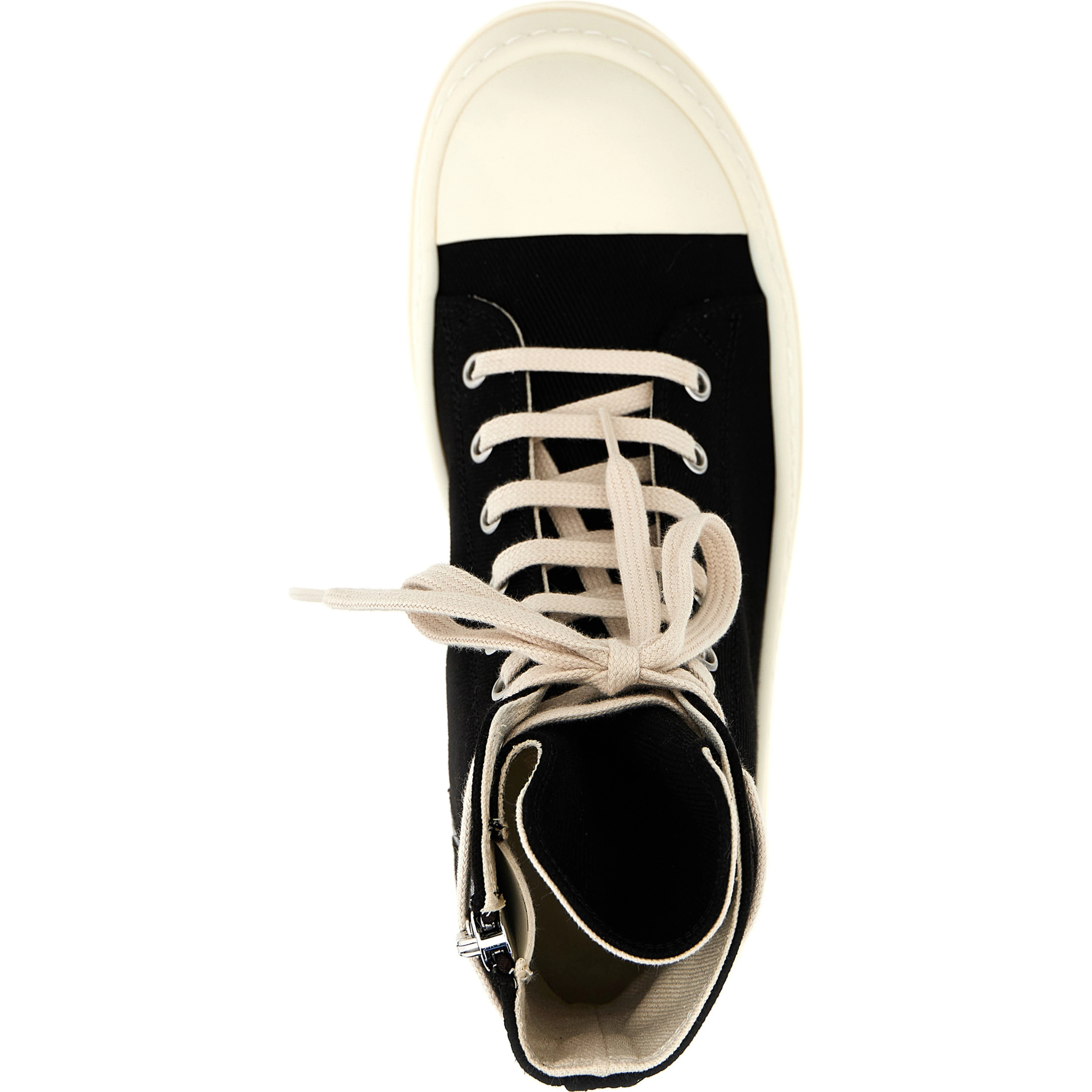 Black Cotton High Top Sneakers