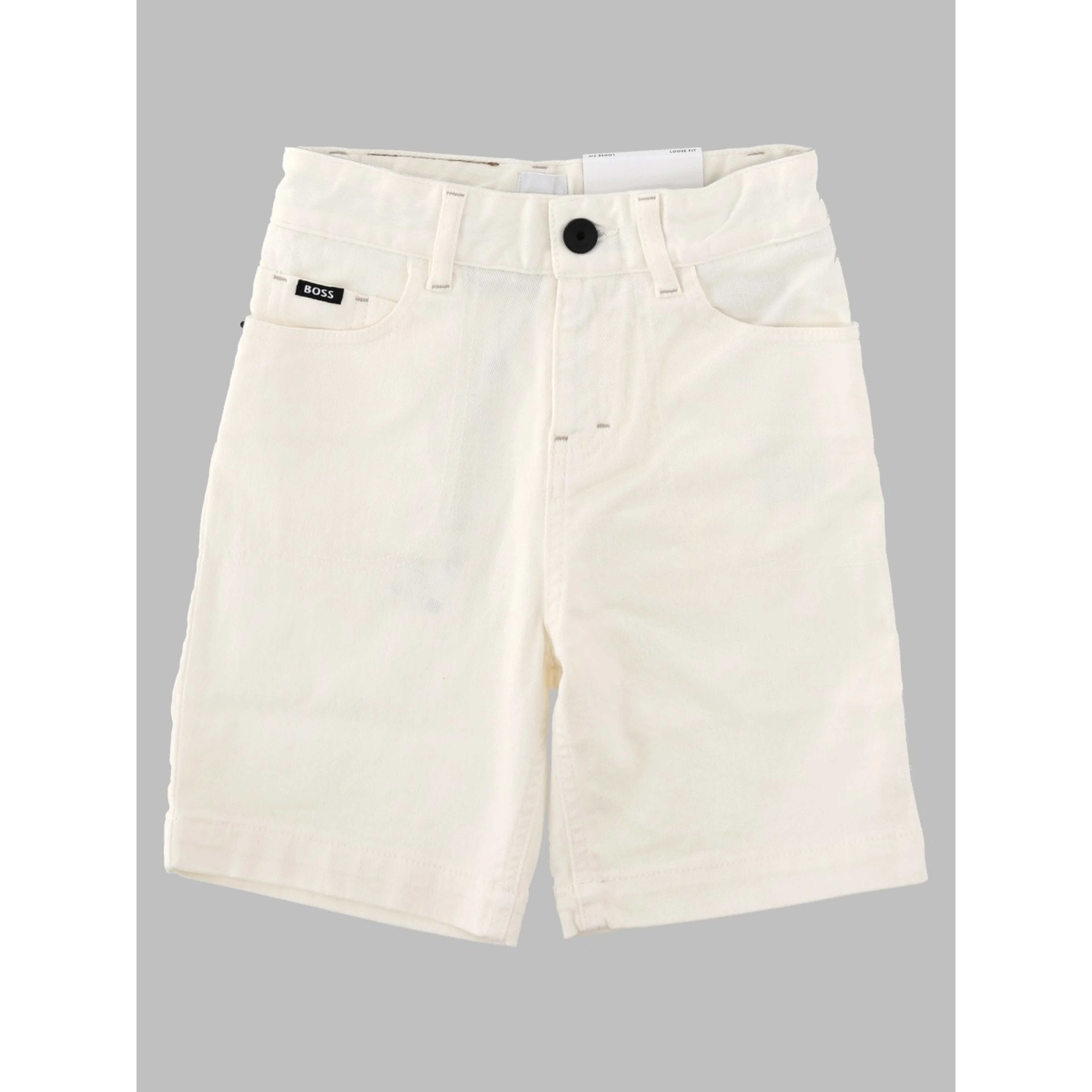 Shorts in denim con dettaglio logo