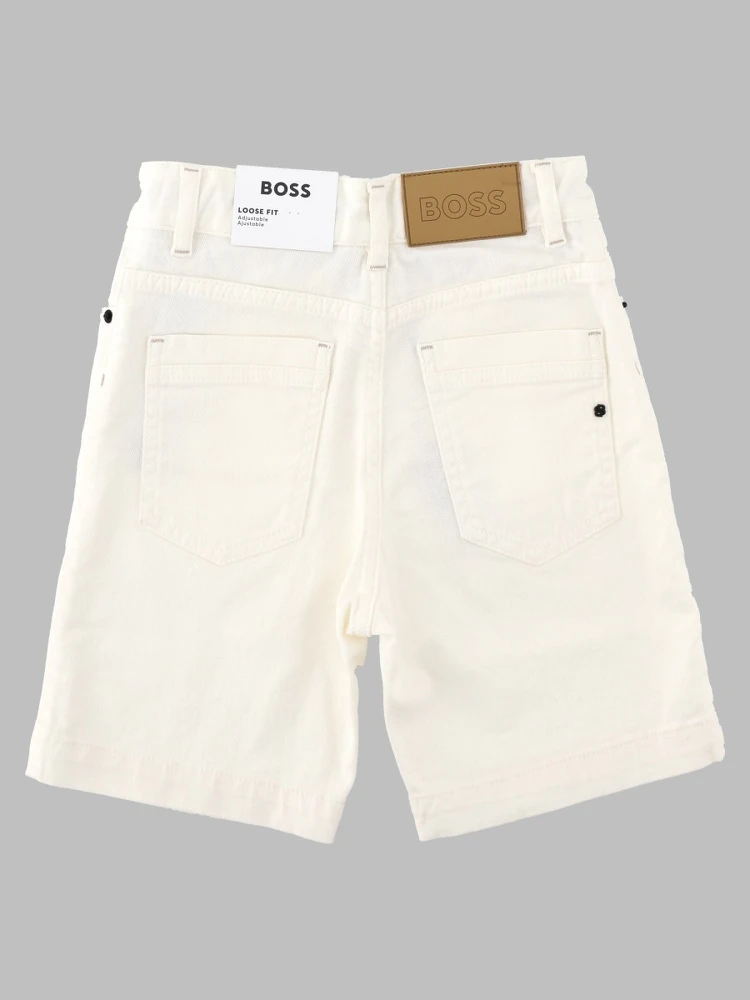Shorts in denim con dettaglio logo alternative
