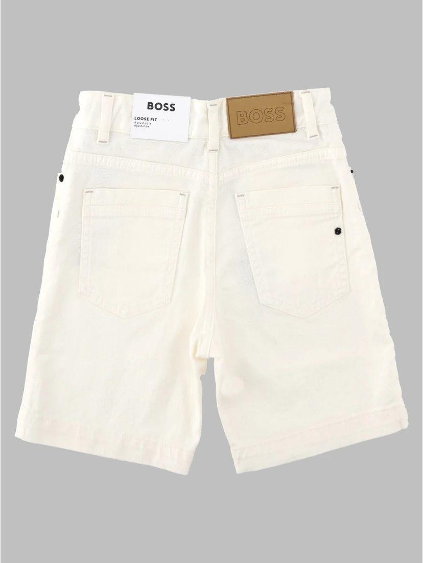 Shorts in denim con dettaglio logo