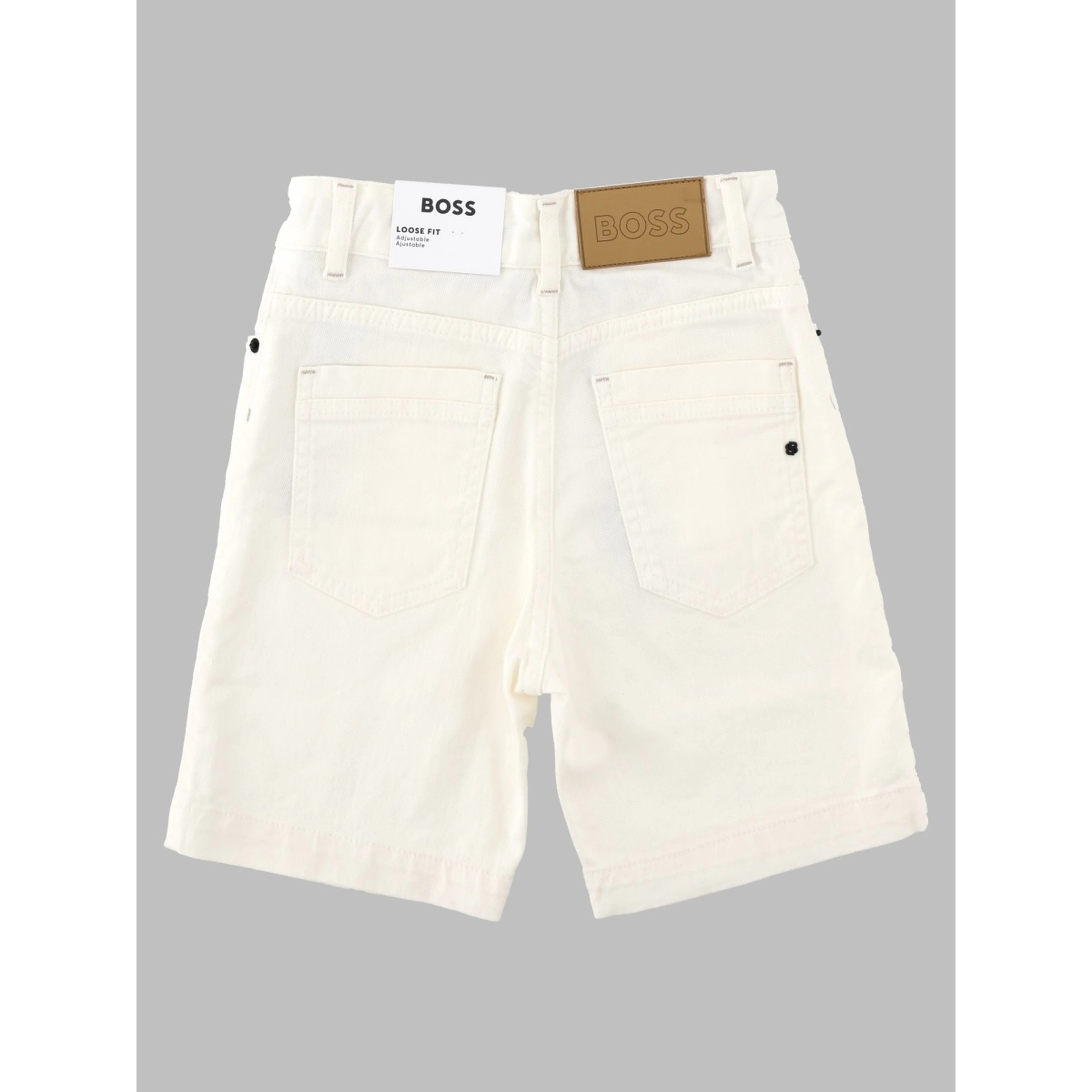 Shorts in denim con dettaglio logo