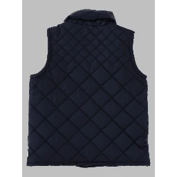 Gilet trapuntato con cappuccio e zip intera