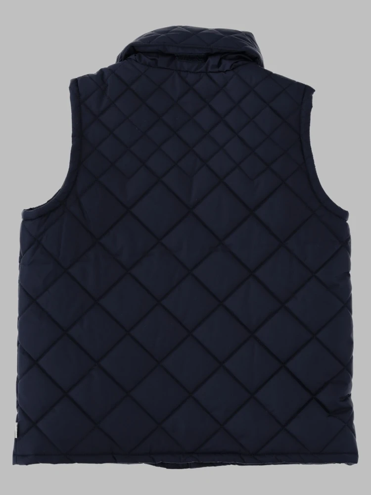Gilet trapuntato con cappuccio e zip intera alternative