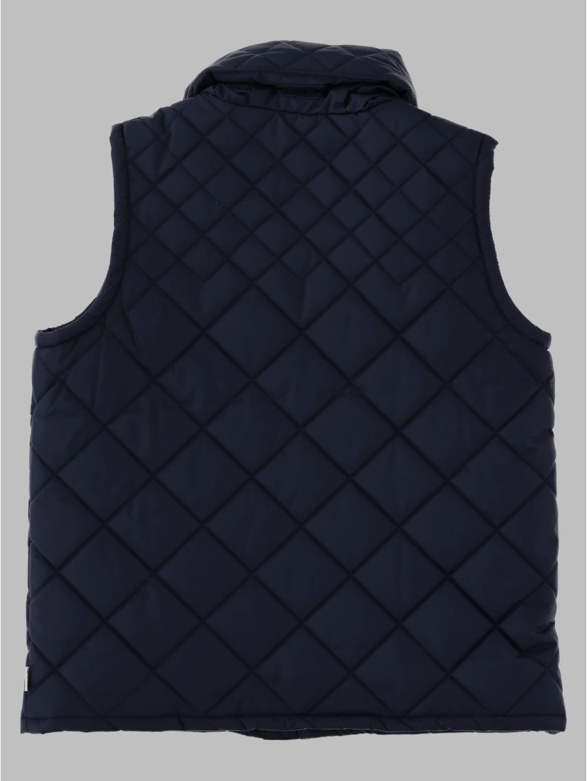 Gilet trapuntato con cappuccio e zip intera