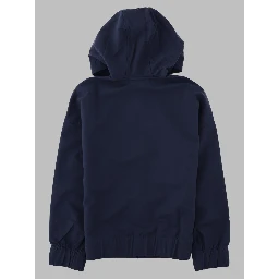 Felpa con cappuccio e zip in pile elasticizzato