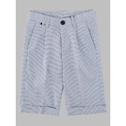 Shorts in pied de poule con vita regolabile grazie ad elastico interno