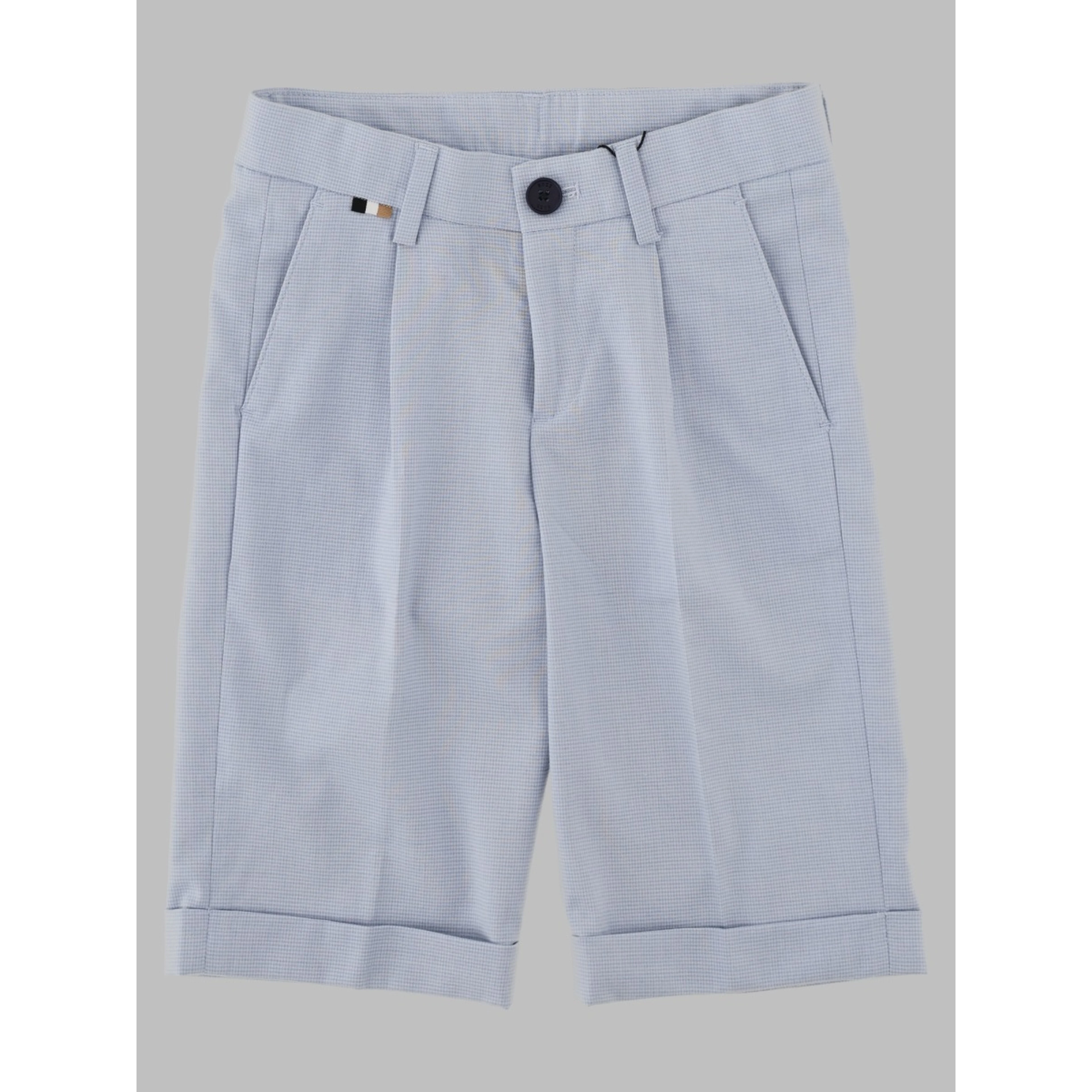Shorts in pied de poule con vita regolabile grazie ad elastico interno