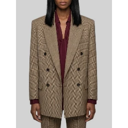 Double-breasted Glen Plaid jacket