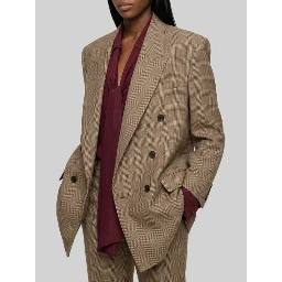Double-breasted Glen Plaid jacket
