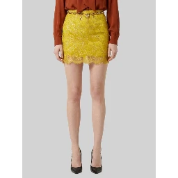 Brocade and lace baroque mini skirt
