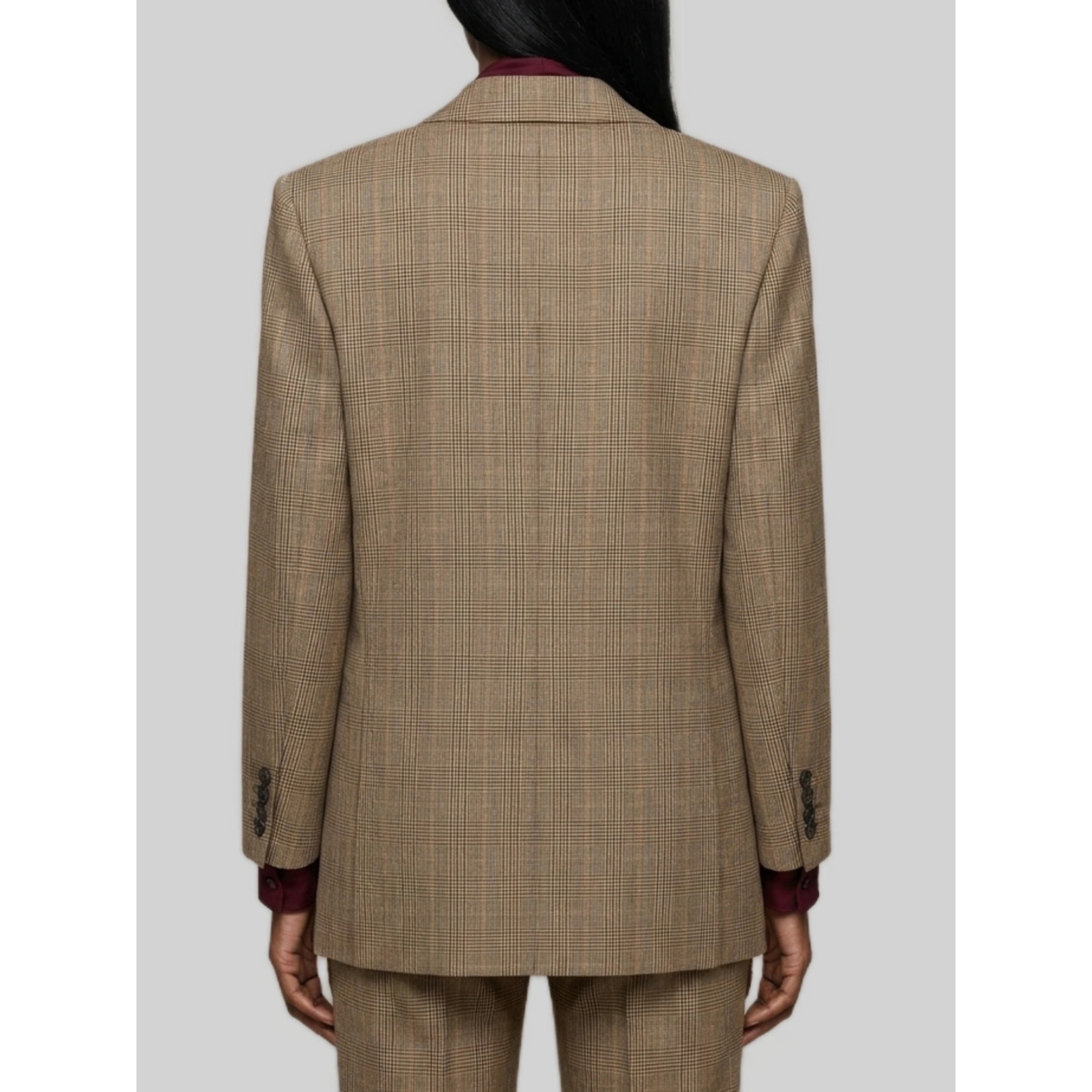 Double-breasted Glen Plaid jacket