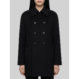 Double-breasted wool coat