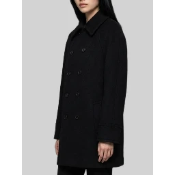 Double-breasted wool coat